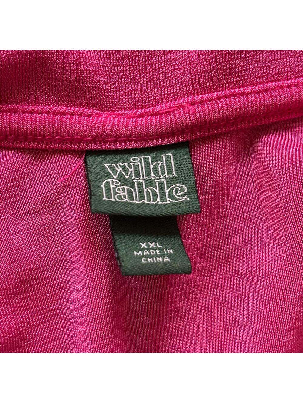 Wild Fable collared pink velvet wrap dress - Picture 4 of 5